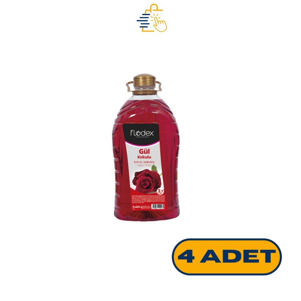Flodex Sıvı Sabun Gül Kokulu 3000 ml x 4 Adet
