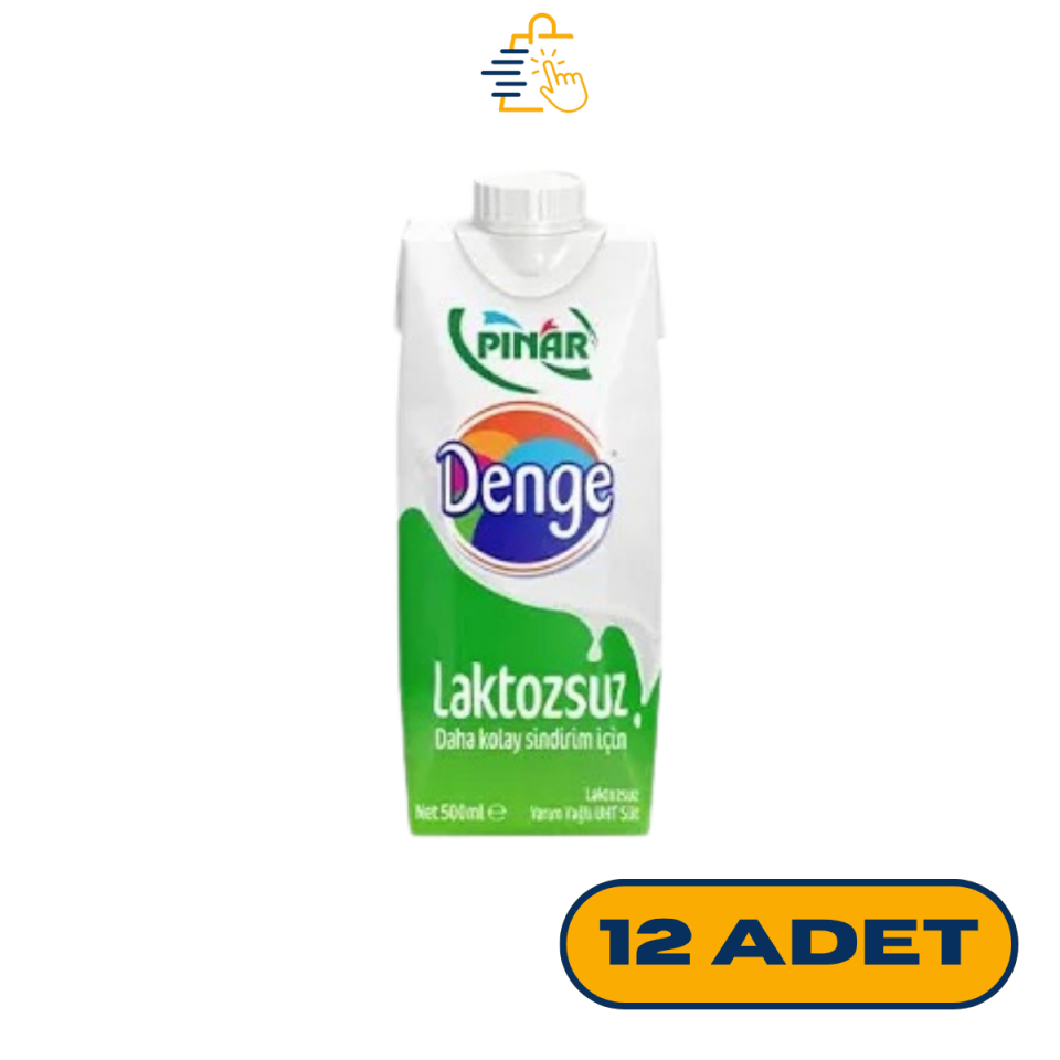 Pınar Laktozsuz Süt 500 ml x 12 Adet