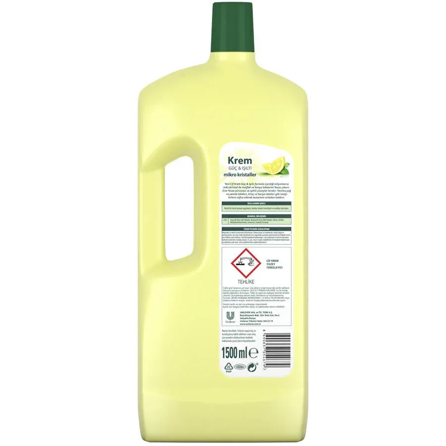 Cif Krem Yüzey Temizleyici Limon 1.5 LT