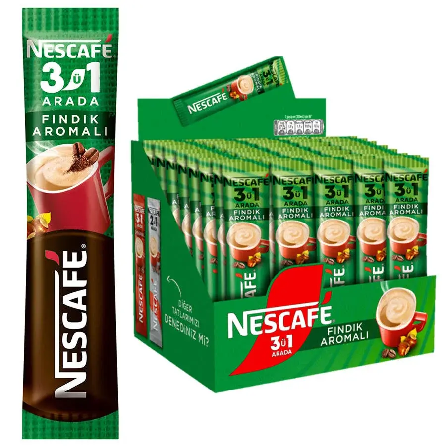 Nescafe 3'ü 1 Arada Fındık Aromalı 17,5 Gr 48'li
