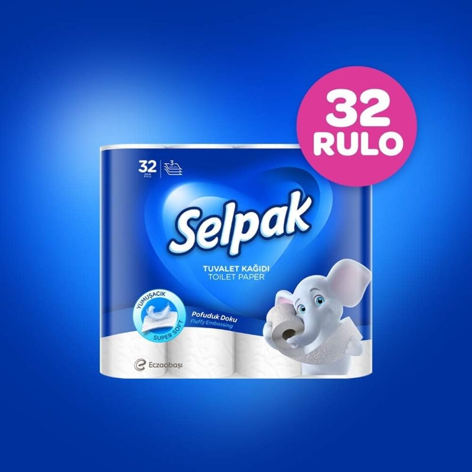 Selpak Tuvalet Kağıdı 3 Katlı 32'li