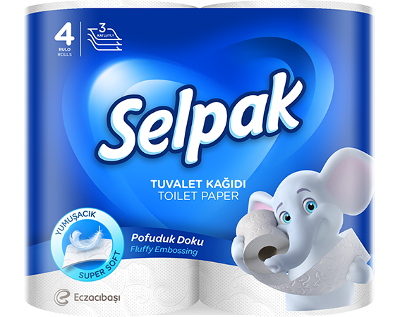 SELPAK 3 KATLI 4 RULO TUVALET KAĞIDI