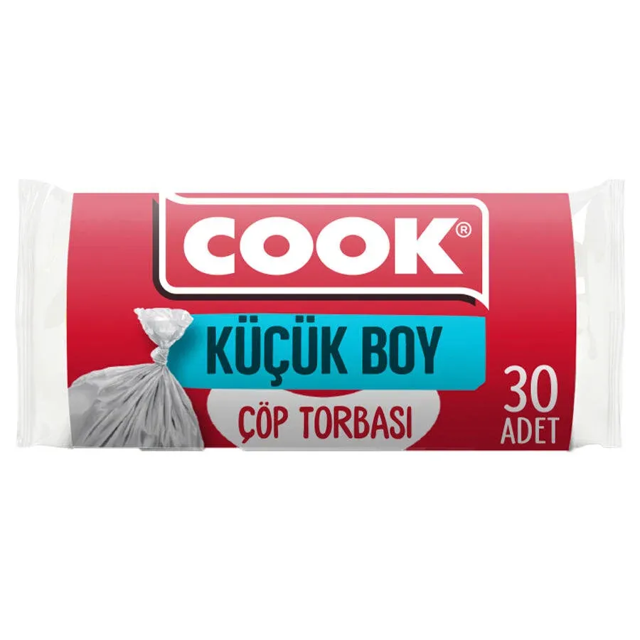 Cook Çöp Torbası Küçük Boy 40 cm x 47 cm Beyaz 30'lu Paket